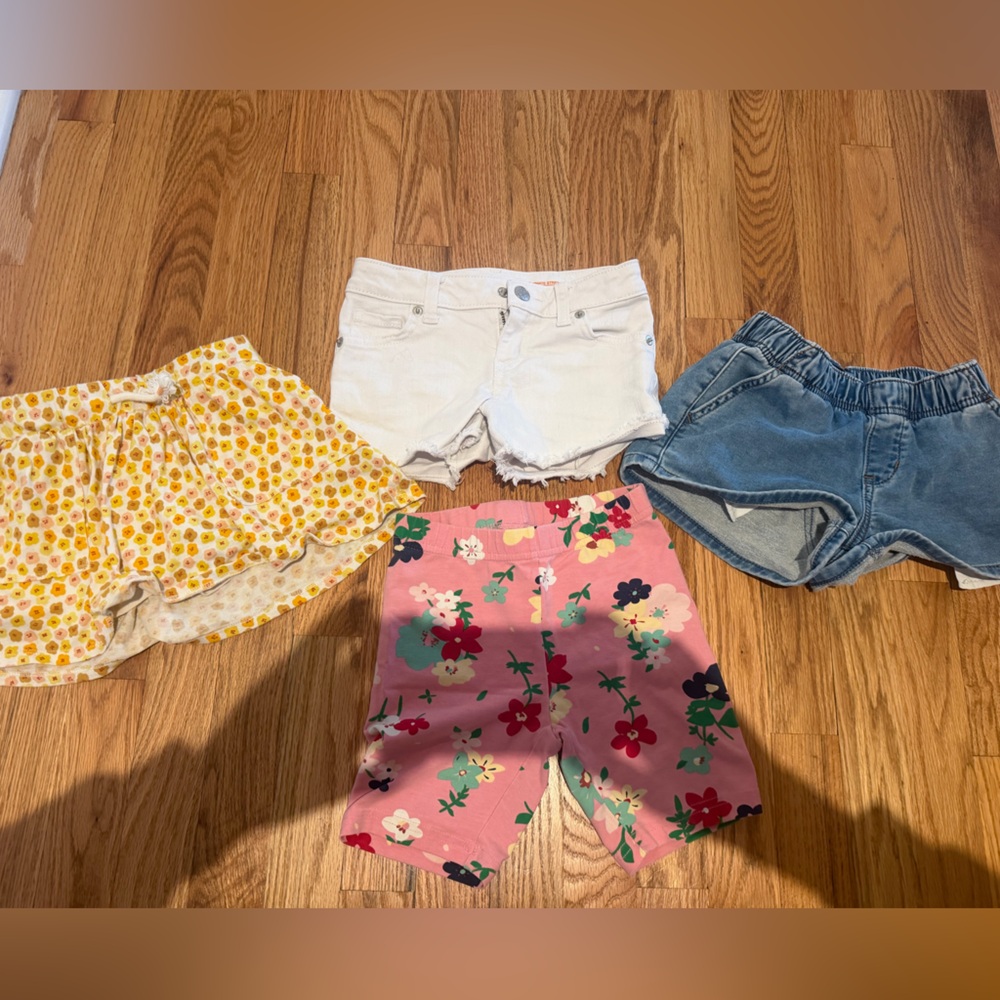 Girls Shorts & Skort Bundle XS (4/5) | Hanna Andersson, Cat & Jack, Gap Denim